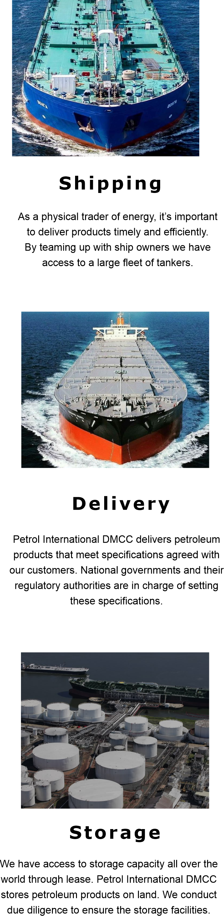 Shipping, Delivery, and Storage Services